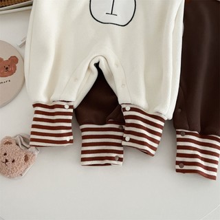 Bé Sơ Sinh Bé Trai Bé Gái Hai Mặt Oli Nhung Dễ Thương Mềm Mại Và Thoải Mái Quần Áo Mùa Đông Gấu Nhỏ Áo Liền Quần Quà Tặng Giáng Sinh (0-24 tháng)