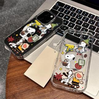 Ốp Bảo Vệ Trong Suốt Họa Tiết Snoopy Dễ Thương Cho iPhone 11 12 Pro 13 Pro Max 15 Pro Max 14 16 Pro 16 Plus 17 Air 17 Pro 17 Pro Max Ốp Điện Thoại
