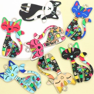 10 Chiếc Phiên Bản Q Wacky In Hình Mèo Quyến Rũ, Chủ Đề Động Vật Dễ Thương Mèo Con Tạo Kiểu Nhỏ Giọt Dầu Hợp Kim Mặt Dây Chuyền Cho DIY Niche Cá Tính Vòng Cổ Bông Tai Móc Khóa Và Đồ Thủ Công Sáng Tạo