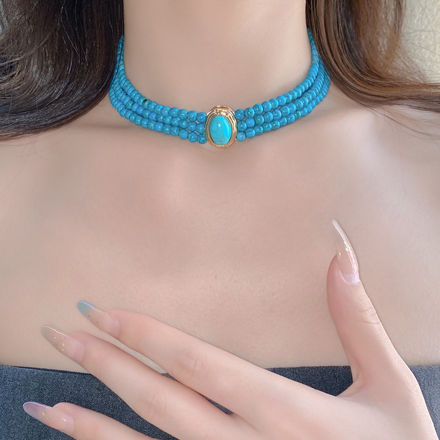 Vòng cổ đính cườm nhiều lớp phong cách cổ điển, sang trọng và đa năng dành cho nữ