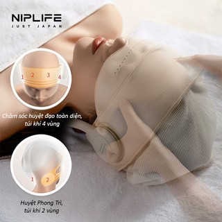 NIPLIFE  Mũ massage đầu và mắt có sưởi ấm