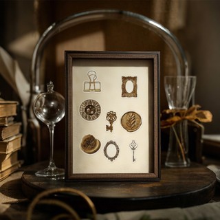 68 Chiếc Vintage Khung Ảnh Miếng Dán DIY Thêu Sò Hành Lý Ô Tô Laptop Chống Thấm Nước PET Miếng Dán