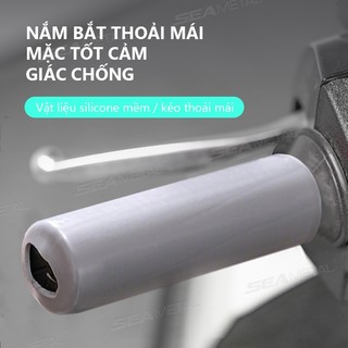 SEAMETAL Tự Thu Nhỏ Tay Lái Xe Máy Bao Silicon Chống Trơn Trượt Chống Rung Xe Máy Tay Cầm Bao Đa Năng Loại 1 / 2 Cái