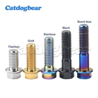 Catdogbear 1 Chiếc Titan Bu Lông M8X15 20 25 30 35 40 45 50 55 60 65 Mm Lục Giác Mặt bích Đầu Vít Cho Xe Đạp Phụ tùng Xe Máy