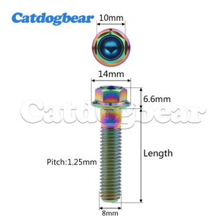 Catdogbear 1 Chiếc Titan Bu Lông M8X15 20 25 30 35 40 45 50 55 60 65 Mm Lục Giác Mặt bích Đầu Vít Cho Xe Đạp Phụ tùng Xe Máy