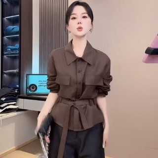 Áo sơ mi dài tay dáng rộng phong cách Hàn Quốc dành cho nữ