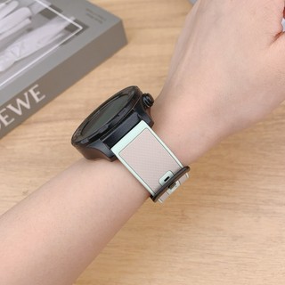 22mm 20mm Dây đeo silicon hai tông màu cho Samsung Galaxy Watch 7 6 5 4 40 44mm cho Huawei Watch GT4 3 4Pro Band