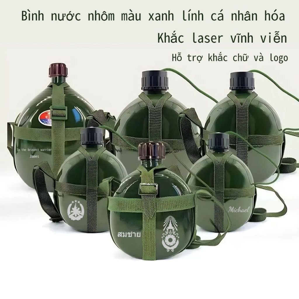 Bình Nước Cá Tính, Bình Nước Uống Ngoài Trời, Bình Cắm Trại, Thiết Bị Du Lịch Ngoài Trời, Có Khắc Logo, Quà Tặng Cho Người Lính