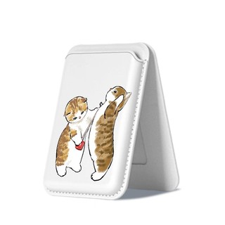 Giá đỡ thẻ điện thoại bằng da họa tiết mèo dễ thương cho iPhone 17 17 pro max 17 air 16 16 pro max 15 14 13 12 11 Pro Max Plus giá đỡ thẻ dọc