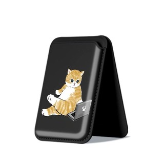 Giá đỡ thẻ điện thoại di động bằng da họa tiết mèo cho iPhone 17 17 pro max 17 air 16 16 pro max 15 14 13 12 11 Pro Max Plus giá đỡ thẻ dọc