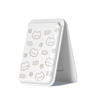 Giá đỡ thẻ điện thoại bằng da thỏ và mèo đơn giản dành cho iPhone 17 17 pro max 17 air 16 16 pro max 15 14 13 12 11 Pro Max Plus giá đỡ thẻ dọc
