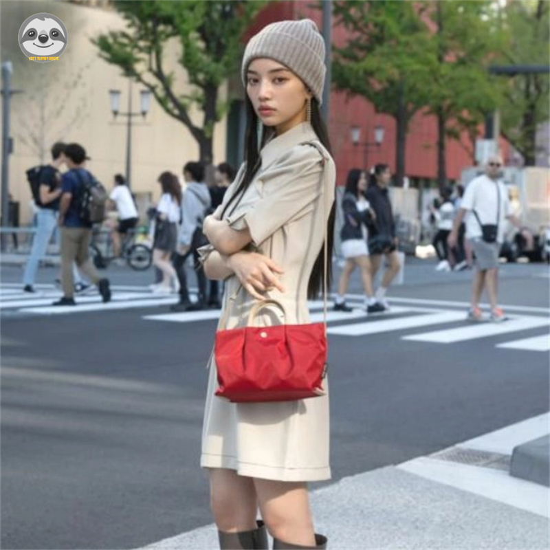 Phong cách Nhật Bản, Muji / Dây kéo chống nước, Khóa từ tính, Túi Tote nhỏ di động / đeo vai 2 trong 1 / mua sắm, Messenger nhẹ