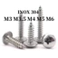 Ốc Vít Tự khai thác vít Inox 304 Chữ Thập Đầu Dù Lớn Đầu Dẹp Ốc Vít M3M3.5M4M5M6【XZM-2B】