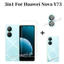 Phim gốm sứ 3in1 Huawei Nova Y73 cho Nova Y72 Y70 / Y70 Plus Nova 14 13 11 10SE 9SE Bảo vệ màn hình và phim ống kính máy ảnh và phim mặt sau
