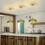 Đèn chùm thủy tinh xanh cổ điển Nhật Bản, Đèn Led mặt dây chuyền kim loại phong cách trung cổ, Đầu giường phòng ngủ, Phòng ăn, Đèn treo trang trí quầy Bar — ảnh 6