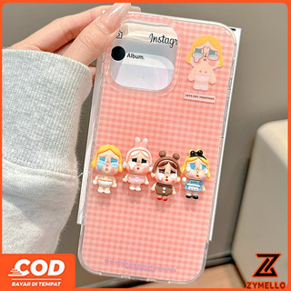 Thích hợp cho OPPO Reno 15F Reno14F Reno14pro Reno13F Reno13 Reno11 Reno11 F Reno10Pro Reno8T Reno8Z Reno7Z Reno6Z Reno8 Reno5 Reno4 Phụ kiện trẻ em khóc hoạt hình dễ thương IMD shockpro