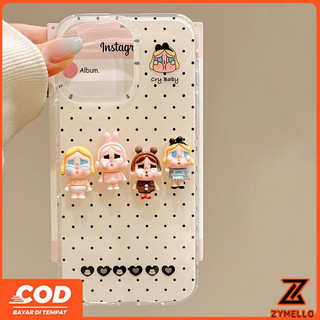 Thích hợp cho OPPO Reno 15F Reno14F Reno14pro Reno13F Reno13 Reno11 Reno11 F Reno10Pro Reno8T Reno8Z Reno7Z Reno6Z Reno8 Reno5 Reno4 Phụ kiện trẻ em khóc hoạt hình dễ thương IMD shockpro