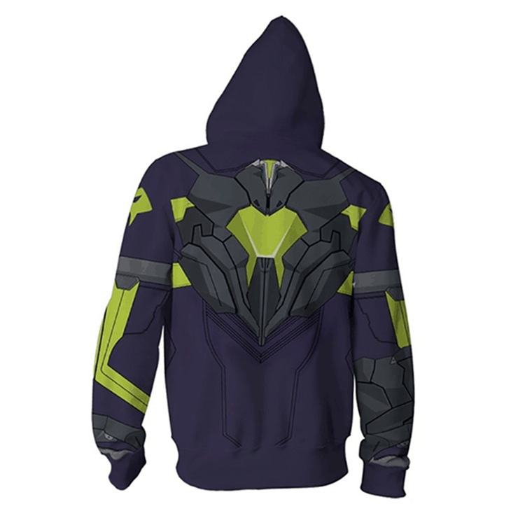 hoodie Valorant có dây kéo, thiết kế 3D unisex, áo khoác ngoài