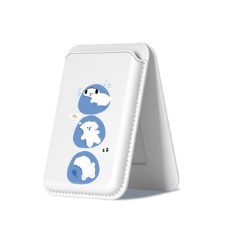 Sofa Lười Mèo Và Chó Họa Tiết Cặp Đôi Da Điện Thoại Đựng Thẻ Đứng Cho iPhone 17 17 Pro Max 17 Air 16 16 Pro Max 15 14 13 12 11 Pro Max Plus Giá Đỡ Thẻ Dọc