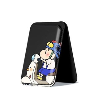 Lái Xe Crayon Shin-chan Họa Tiết Cặp Đôi Da Điện Thoại Đựng Thẻ Giá Đỡ Cho iPhone 17 17 Pro Max 17 Air 16 16 Pro Max 15 14 13 12 11 Pro Max Plus Giá Đỡ Thẻ Dọc