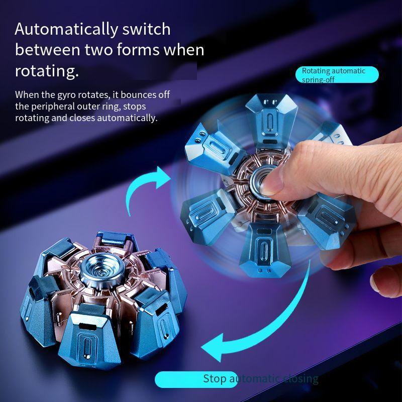 Sáng tạo biến dạng đầu ngón tay mecha con quay hồi chuyển cảm giác mát mẻ của công nghệ cạnh tranh giải nén tạo tác áo giáp nổ đồ chơi biến dạng cơ học Đầu ngón tay biến dạng sáng tạo mecha