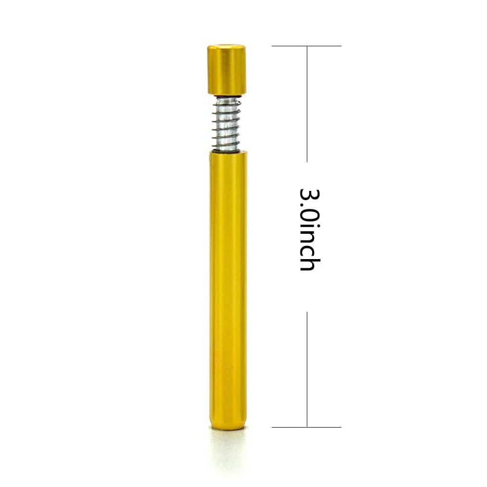 Ống hút ống hút lò xo ép nhôm 7 màu, Cơ chế một cú nhấp chuột, 8mm * 83mm