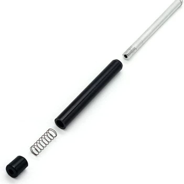 Ống hút ống hút lò xo ép nhôm 7 màu, Cơ chế một cú nhấp chuột, 8mm * 83mm