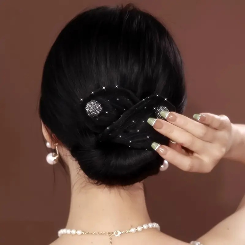 Đơn giản - Trang sức tóc hình kim cương và phụ kiện búi tóc thời trang cho nữ