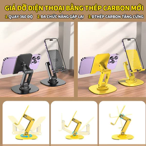 Mới Giá đỡ điện thoại iPhone, máy tính bảng iPad chân xoay 360 độ tiện lợi bằng hợp kim nhôm Macbox