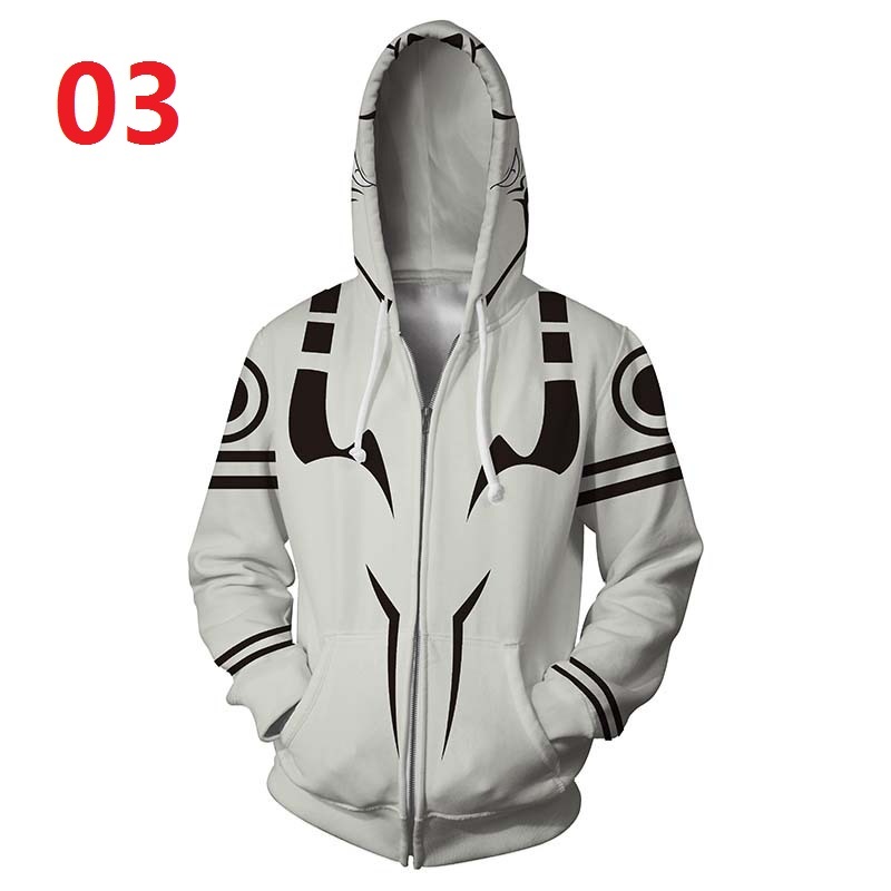 Jujutsu Kaisen Dây Kéo Áo Len Thời Trang 3D In, Phù hợp Unisex