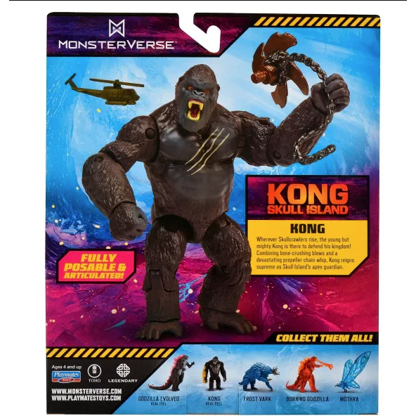 Godzilla 6 ′ ′ 6inch King of the Monsters Skull Island Kong của Playmates Toys