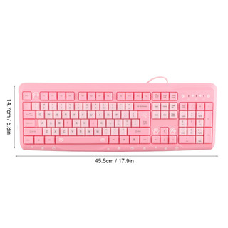VBESTLIFE Bàn Phím USB Có Dây UltraThin Hoạt Hình Dễ Thương Cho Văn Phòng Gia Đình Laptop Máy Tính Un