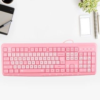 VBESTLIFE Bàn Phím USB Có Dây UltraThin Hoạt Hình Dễ Thương Cho Văn Phòng Gia Đình Laptop Máy Tính Un