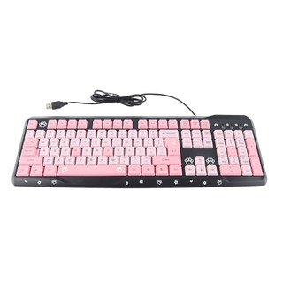 VBESTLIFE Bàn Phím USB Có Dây UltraThin Hoạt Hình Dễ Thương Cho Văn Phòng Gia Đình Laptop Máy Tính Un