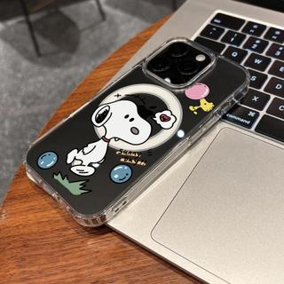 Ốp bảo vệ trong suốt họa tiết Snoopy đi bộ cho iPhone 11 12 Pro 13 Pro Max 15 Pro Max 14 16 Pro 16 Plus 17 Air 17 Pro 17 Pro Max