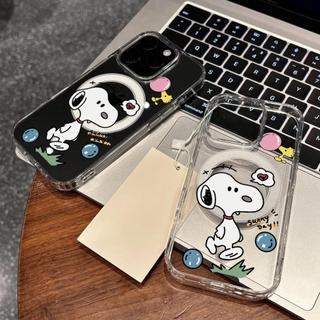 Ốp bảo vệ trong suốt họa tiết Snoopy đi bộ cho iPhone 11 12 Pro 13 Pro Max 15 Pro Max 14 16 Pro 16 Plus 17 Air 17 Pro 17 Pro Max