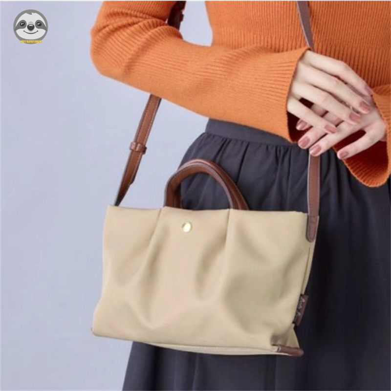 Phong cách Nhật Bản, Muji / Dây kéo chống nước, Khóa từ tính, Túi Tote nhỏ di động / đeo vai 2 trong 1 / mua sắm, Messenger nhẹ