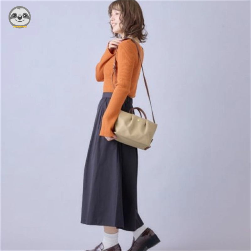 Phong cách Nhật Bản, Muji / Dây kéo chống nước, Khóa từ tính, Túi Tote nhỏ di động / đeo vai 2 trong 1 / mua sắm, Messenger nhẹ