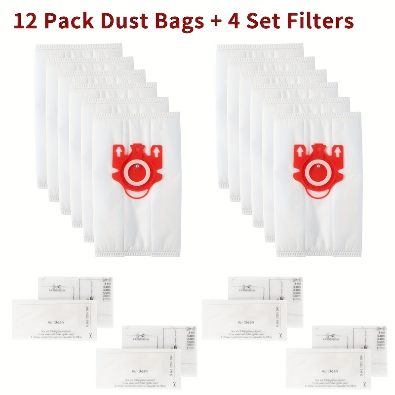 3D Airclean Túi Bụi Thay Thế Cho Miele FJM Hút Chân Không Nhỏ Gọn C2 Compact C1 Complete C1 S241 S290 S300i S500 S700 S4 S6 Series