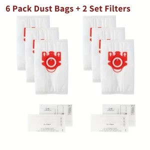 3D Airclean Túi Bụi Thay Thế Cho Miele FJM Hút Chân Không Nhỏ Gọn C2 Compact C1 Complete C1 S241 S290 S300i S500 S700 S4 S6 Series