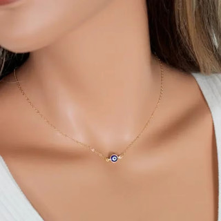 Vòng cổ mắt quỷ bằng thép không gỉ, trang sức thời trang bền màu