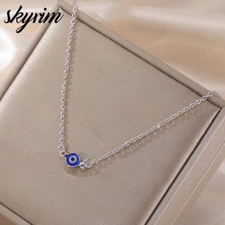 Vòng cổ mắt quỷ bằng thép không gỉ, trang sức thời trang bền màu