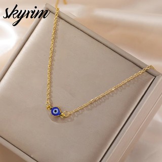 Vòng cổ mắt quỷ bằng thép không gỉ, trang sức thời trang bền màu
