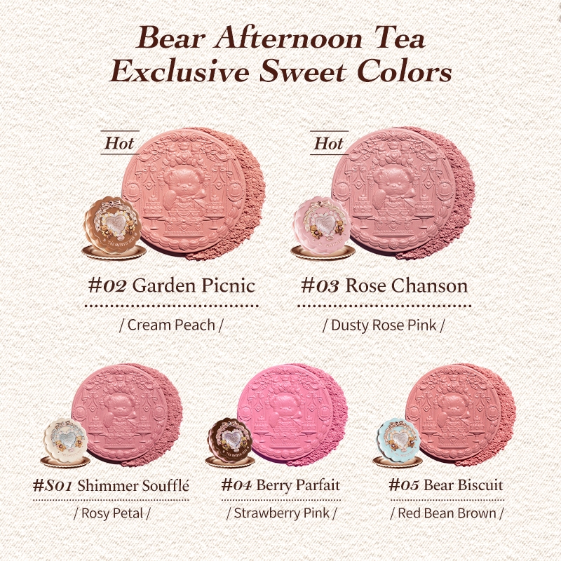 [LIVE] Phấn má hồng Silk Satin Collection Flower Knows The Sweetie Bear