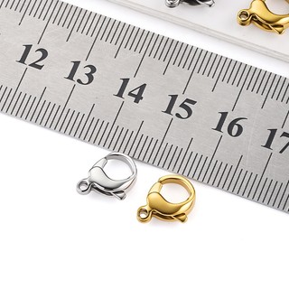 Khóa trang sức hình chữ O thép không gỉ đánh bóng, thiết kế tôm hùm, mạ vàng 18k