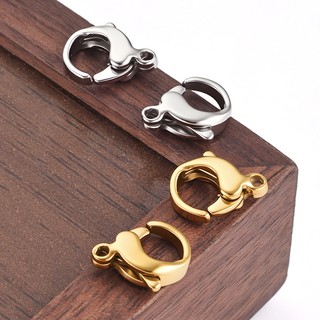 Khóa trang sức hình chữ O thép không gỉ đánh bóng, thiết kế tôm hùm, mạ vàng 18k