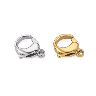 Khóa trang sức hình chữ O thép không gỉ đánh bóng, thiết kế tôm hùm, mạ vàng 18k