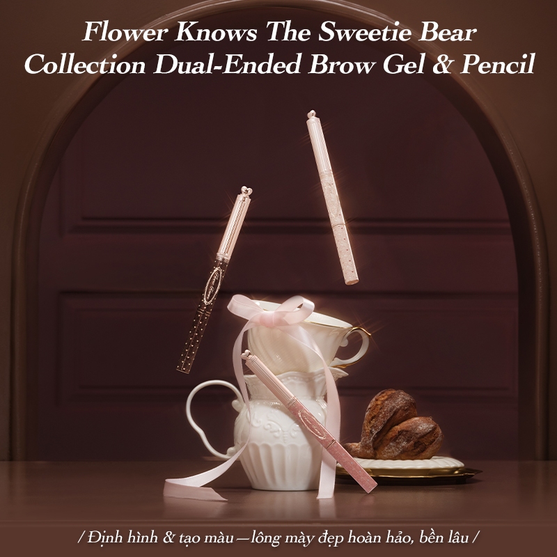 Chì kẻ mày hai đầu Gel 200mg& Chì kẻ mày2.1g Flower Knows The Sweetie Bear