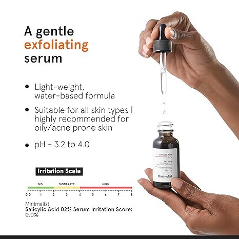 Serum Axit Salicylic tối giản 2% dành cho mụn trứng cá, mụn đầu đen & lỗ chân lông hở 30 ml