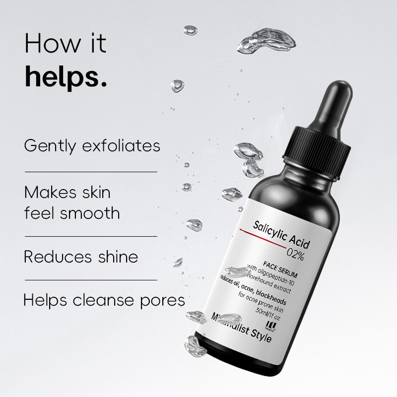 Serum Axit Salicylic tối giản 2% dành cho mụn trứng cá, mụn đầu đen & lỗ chân lông hở 30 ml